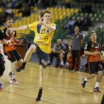 05.11.2019 Kielce. Piłka ręczna mężczyzn. Mecz PGE Vive Kielce - Zagłębie Lubin. Cezary Surgiel / Jarosław Kubalski / Radio Kielce