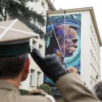 08.11.2019 Kielce. VII LO im. J. Piłsudskiego. Odsłonięcie muralu przedstawiającego Marszałka Józefa Piłsudskiego / Jarosław Kubalski / Radio Kielce