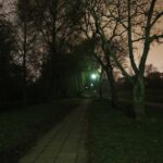 15.11.2019 Kielce. Ścieżki wzdłuż Silnicy pomiędzy ulicami IX Wieków Kielc a Jesionową nocą / Jarosław Kubalski / Radio Kielce