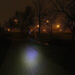 15.11.2019 Kielce. Ścieżki wzdłuż Silnicy pomiędzy ulicami IX Wieków Kielc a Jesionową nocą / Jarosław Kubalski / Radio Kielce