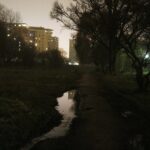 15.11.2019 Kielce. Ścieżki wzdłuż Silnicy pomiędzy ulicami IX Wieków Kielc a Jesionową nocą / Jarosław Kubalski / Radio Kielce