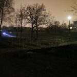 15.11.2019 Kielce. Ścieżki wzdłuż Silnicy pomiędzy ulicami IX Wieków Kielc a Jesionową nocą / Jarosław Kubalski / Radio Kielce