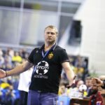 16.11.2019 Kielce. Piłka Ręczna Liga Mistrzów. Mecz PGE Vive Kielce - Vardar Skopje. Trener Vardaru, Eduard Kokszarow / Jarosław Kubalski / Radio Kielce