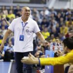 16.11.2019 Kielce. Piłka Ręczna Liga Mistrzów. Mecz PGE Vive Kielce - Vardar Skopje. Talant Dujszebajew / Jarosław Kubalski / Radio Kielce