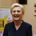 18.11.2019 Kielce. 10-lecie Ośrodka Rehabilitacyjno-Edukacyjno-Wychowawczego imienia Marii Majewskiej w Kielcach. Agata Kornhauser-Duda i Joanna Błońska - dyrektor ośrodka / Jarosław Kubalski / Radio Kielce