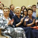 18.11.2019 Kielce. 10-lecie Ośrodka Rehabilitacyjno-Edukacyjno-Wychowawczego imienia Marii Majewskiej w Kielcach. Joanna Błońska - dyrektor ośrodka, Pani Prezydentowa - Agata Kornhauser-Duda, Iwona Godek – przewodnicząca Polskiego Stowarzyszenia na Rzecz Osób z Upośledzeniem Umysłowym koło Kielce i Marzanna Wiśniewska - wiceprzewodnicząca Polskiego Stowarzyszenia na Rzecz Osób z Upośledzeniem Umysłowym koło Kielce / Jarosław Kubalski / Radio Kielce