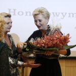 18.11.2019 Kielce. 10-lecie Ośrodka Rehabilitacyjno-Edukacyjno-Wychowawczego imienia Marii Majewskiej w Kielcach. Joanna Błońska - dyrektor ośrodka i Pani Prezydentowa - Agata Kornhauser-Duda / Jarosław Kubalski / Radio Kielce