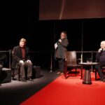 20.11.2019 Kielce. Mała scena KCK. XXV Ogólnopolski Niezależny Festiwal Form Dokumentalnych NURT 2019. Szczęsny Wroński, Janusz Kowalczyk, Maria Malatyńska, Krzysztof Miklaszewski i Wojciech Ligęza / Jarosław Kubalski / Radio Kielce