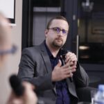 21.11.2019 Kielce. Przystanek Historia IPN. Spotkanie z cyklu „Kłopoty z historią” - „Transformacja organów bezpieczeństwa państwa 1989-1990. Koniec imperium MSW”. Dr Tomasz Kozłowski / Jarosław Kubalski / Radio Kielce