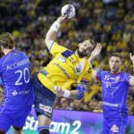 30.11.2019 Kielce. Piłka ręczna. Liga Mistrzów. Mecz PGE Vive Kielce - Mieszkow Brześć. Arciom Karalok / Jarosław Kubalski / Radio Kielce