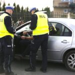 17.11.2019 Górno. Policja. Kontrola drogowa / Jarosław Kubalski / Radio Kielce
