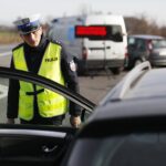 17.11.2019 Górno. Policja. Kontrola drogowa / Jarosław Kubalski / Radio Kielce