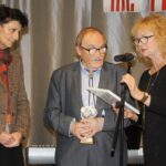 15.11.2019 Krasocin. XIII Ogólnopolski Konkurs Poetycki im. Feliksa Raka. Na zdjęciu od lewej: Jadwiga Zielińska - Wojewódzka Biblioteka Publiczna w Kielcacg, Stanisław Nyczaj - prezes oddziału kieleckiego Związku Literatów Polskich, Beata Kępińska - pisarka / Krzysztof Bujnowicz / Radio Kielce