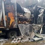 06.11.2019 Kielce. Zderzenie dwóch ciężarówek na obwodnicy Kielc / KMP Kielce