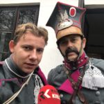 15.11.2019 Skotniki. Mobilna gra terenowa. Na zdjęciu (od lewej) Paweł Staszczak i Robert Mazur - Kielecki Szwadron Kawalerii im. 13. Pułku Ułanów Wileńskich / Grażyna Szlęzak-Wójcik / Radio Kielce