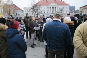 24.11.2019. Kielce. Spacer Historyczny / Wiktor Taszłow / Radio Kielce