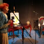 Kielce. 25.11.2019. Wielki jubileusz Andrzeja Cempury. 50 lat na scenie. Na zdjęciu: Zyta Trych / Wiktor Taszłow / Radio Kielce