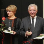 Kielce. 10.11.2019. Monodram. "Melduje Tobie, Polsko. Rotmistrz Pilecki". Na zdjęciu (od lewej): Dorota Koczwańska-Kalita - naczelnik kieleckiej delegatury IPN, Krzysztof Lipiec - poseł / Wiktor Taszłow / Radio Kielce