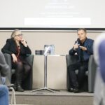 Kielce. 26.11.2019. Promocja książki Maryli Ścibor-Marchockiej „Sprawiedliwi" (26.11.2019). Na zdjęciu (od lewej): Maryla Ścibor-Marchocka - autorka książki, Marek Jończyk - historyk IPN / Wiktor Taszłow / Radio Kielce