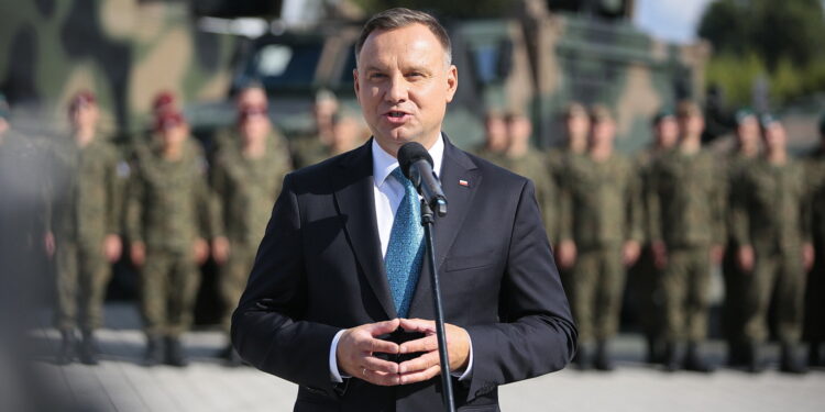 MSPO. Briefing prasowy. Andrzej Duda - prezydent RP / Wiktor Taszłow / Radio Kielce