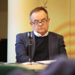 Kielce. 27.11.2019. Podsumowanie obchodów Roku Gustawa Herlinga-Grudzińskiego. Na zdjęciu: Andrzej Dąbrowski - dyrektor Wojewódzkiej Biblioteki Publicznej / Wiktor Taszłow / Radio Kielce