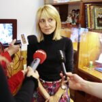 Kielce. 27.11.2019. Konferencja prasowa na temat nowej wystawy w Muzeum Zabawek i Zabawy. Na zdjęciu: Katarzyna Hodurek-Kiek - kurator wystawy / Wiktor Taszłow / Radio Kielce