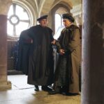 Wąchock. 06.11.2019. Plan zdjęciowy serialu filmowego "Korona Królów" / Wiktor Taszłow / Radio Kielce