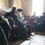 Wąchock. 06.11.2019. Plan zdjęciowy serialu filmowego "Korona Królów" / Wiktor Taszłow / Radio Kielce