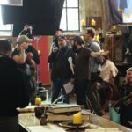 Wąchock. 06.11.2019. Plan zdjęciowy serialu filmowego "Korona Królów" / Wiktor Taszłow / Radio Kielce