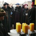 Wąchock. 06.11.2019. Plan zdjęciowy serialu filmowego "Korona Królów" / Wiktor Taszłow / Radio Kielce