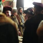 Wąchock. 06.11.2019. Plan zdjęciowy serialu filmowego "Korona Królów" / Wiktor Taszłow / Radio Kielce