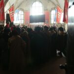 Wąchock. 06.11.2019. Plan zdjęciowy serialu filmowego "Korona Królów" / Wiktor Taszłow / Radio Kielce