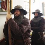 Wąchock. 06.11.2019. Plan zdjęciowy serialu filmowego "Korona Królów" / Wiktor Taszłow / Radio Kielce