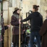 Wąchock. 06.11.2019. Plan zdjęciowy serialu filmowego "Korona Królów" / Wiktor Taszłow / Radio Kielce