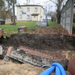 07.11.2019. Suchedniów. Nieszczęśliwy wypadek przy budowie mostu w Suchedniowie / Wiktor Taszlow / Radio Kielce