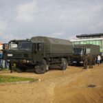 09.11.2019. Podzamcze. Wystawa wojskowa zaprezentowana przez żołnierzy z Centrum Przygotowań do Misji Zagranicznych / Wiktor Taszłow / Radio Kielce