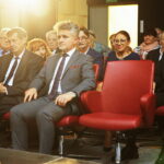 Kielce. 10.11.2019. Monodram. "Melduje Tobie, Polsko. Rotmistrz Pilecki". Na zdjęciu w pierwszym rzędzie (od lewej): Leszek Bukowski - delegatura IPN w Kielcach, Krzysztof Słoń - senator PiS / Wiktor Taszłow / Radio Kielce