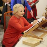 14.11.2019 Chęciny. Jubileusz 50-lecia filmu „Pan Wołodyjowski”. Na zdjęciu Magdalena Zawadzka - aktorka / Wiktor Taszłow / Radio Kielce