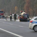 18.11.2019. Skarżysko-Kamienna. Ćwiczenia Państwowej Straży Pożarnej na trasie S7 / Wiktor Taszłow / Radio Kielce