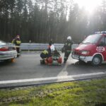 18.11.2019. Skarżysko-Kamienna. Ćwiczenia Państwowej Straży Pożarnej na trasie S7 / Wiktor Taszłow / Radio Kielce