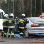 18.11.2019. Skarżysko-Kamienna. Ćwiczenia Państwowej Straży Pożarnej na trasie S7 / Wiktor Taszłow / Radio Kielce