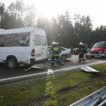 18.11.2019. Skarżysko-Kamienna. Ćwiczenia Państwowej Straży Pożarnej na trasie S7 / Wiktor Taszłow / Radio Kielce