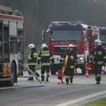 Pożar samochodu dostawczego na S7