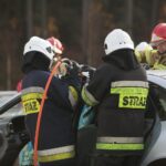 18.11.2019. Skarżysko-Kamienna. Ćwiczenia Państwowej Straży Pożarnej na trasie S7 / Wiktor Taszłow / Radio Kielce