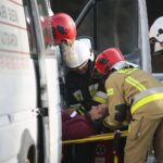 18.11.2019. Skarżysko-Kamienna. Ćwiczenia Państwowej Straży Pożarnej na trasie S7 / Wiktor Taszłow / Radio Kielce