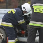 18.11.2019. Skarżysko-Kamienna. Ćwiczenia Państwowej Straży Pożarnej na trasie S7 / Wiktor Taszłow / Radio Kielce