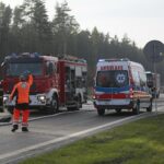 18.11.2019. Skarżysko-Kamienna. Ćwiczenia Państwowej Straży Pożarnej na trasie S7 / Wiktor Taszłow / Radio Kielce