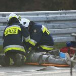 18.11.2019. Skarżysko-Kamienna. Ćwiczenia Państwowej Straży Pożarnej na trasie S7 / Wiktor Taszłow / Radio Kielce