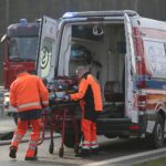 18.11.2019. Skarżysko-Kamienna. Ćwiczenia Państwowej Straży Pożarnej na trasie S7 / Wiktor Taszłow / Radio Kielce