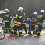 18.11.2019. Skarżysko-Kamienna. Ćwiczenia Państwowej Straży Pożarnej na trasie S7 / Wiktor Taszłow / Radio Kielce